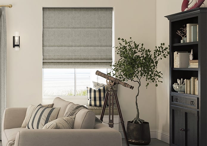 Tarbert, Mouse Grey - Motorised Roman Blind - Image 3